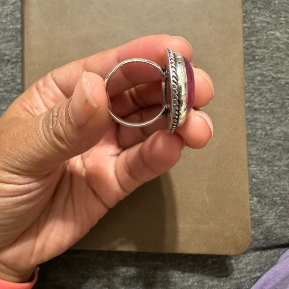 Rainbow Solar Quartz Gemstone 925 Sliver Plated Ring - Picture 2 of 8